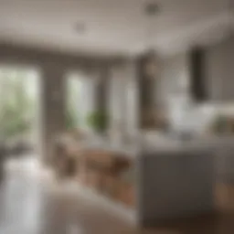 Elegant kitchen island featuring modern design elements