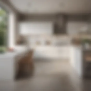 Bright Kitchen with Stylish White Cabinets Bright kitchen featuring white cabinets with stylish accents