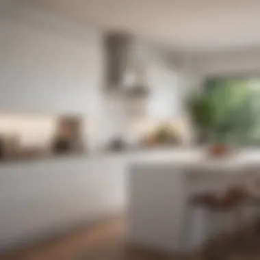 Elegant White Cabinetry in Modern Kitchen Elegant white cabinetry illuminating a modern kitchen