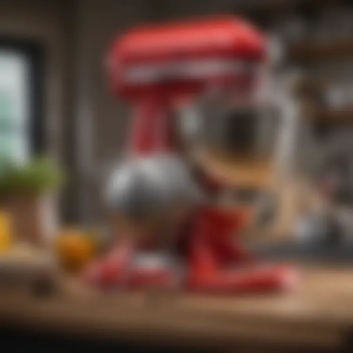Historical evolution of KitchenAid mixer colors displayed side by side