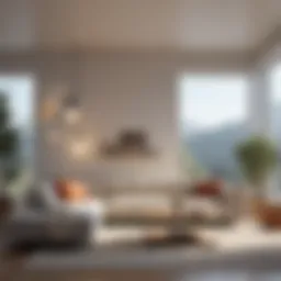Serene living room with minimalistic design