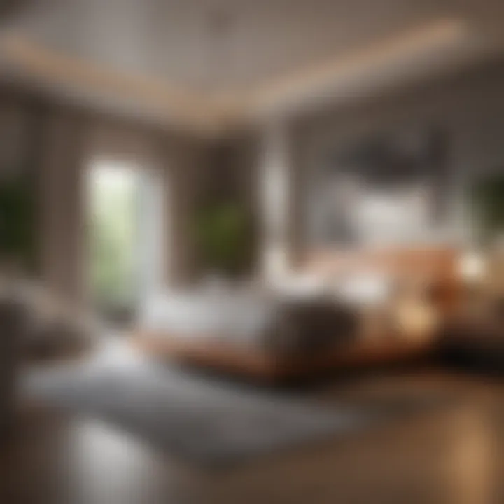 Innovative spatial arrangement in a modern bedroom