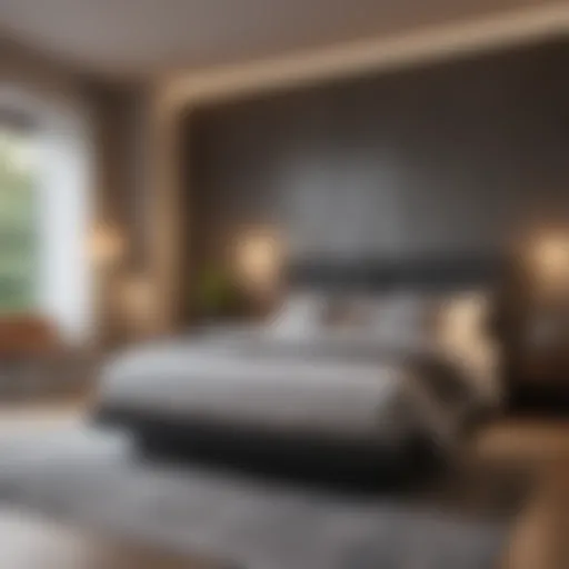 Sleek modern bedroom with minimalist furniture