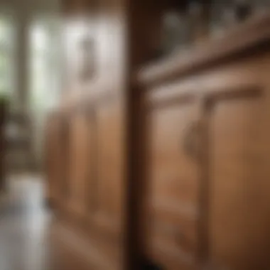 Close-up of shaker cabinet detailing highlighting craftsmanship