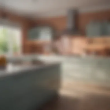 Serene kitchen with harmonious color integration