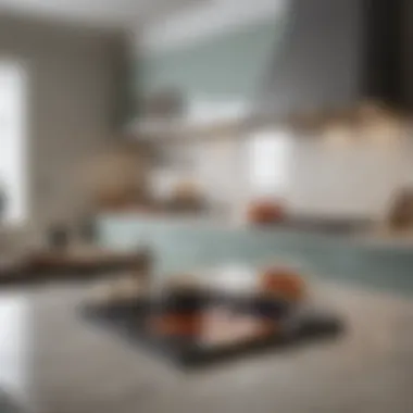 Mood-enhancing color palette for a kitchen space
