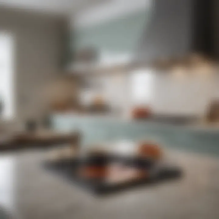 Mood-enhancing color palette for a kitchen space
