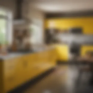 The Cheerful Kitchen: Bold Yellow Accents A vibrant kitchen with bold yellow cabinetry and neutral walls