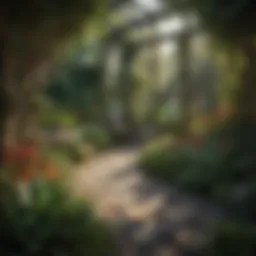 A vibrant garden showcasing healthy plants thriving without chemical pesticides