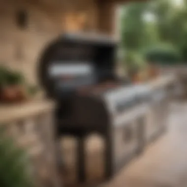A well-maintained outdoor grill showcasing its design features