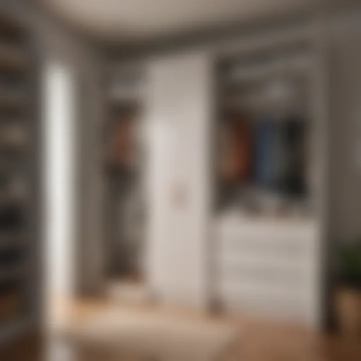 An infographic displaying design considerations for entry closets.