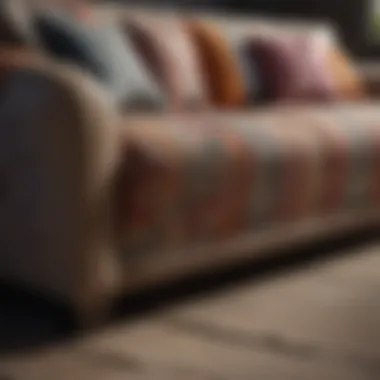 Variety of sofa covers displayed to show different colors and patterns