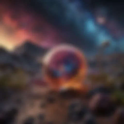 Celestial-themed wallpaper showcasing a vibrant galaxy