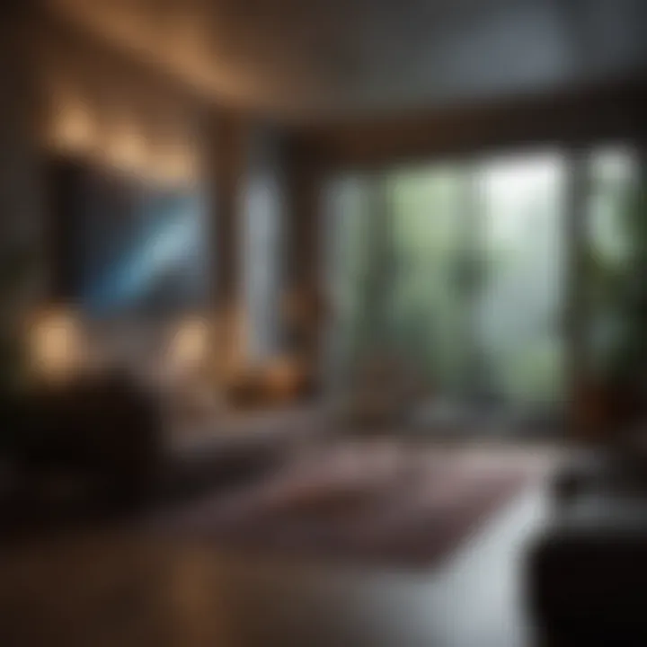 Inspirational interior showcasing space wallpaper in a cozy setting