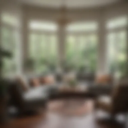 Cozy sunroom with elegant furniture arrangement