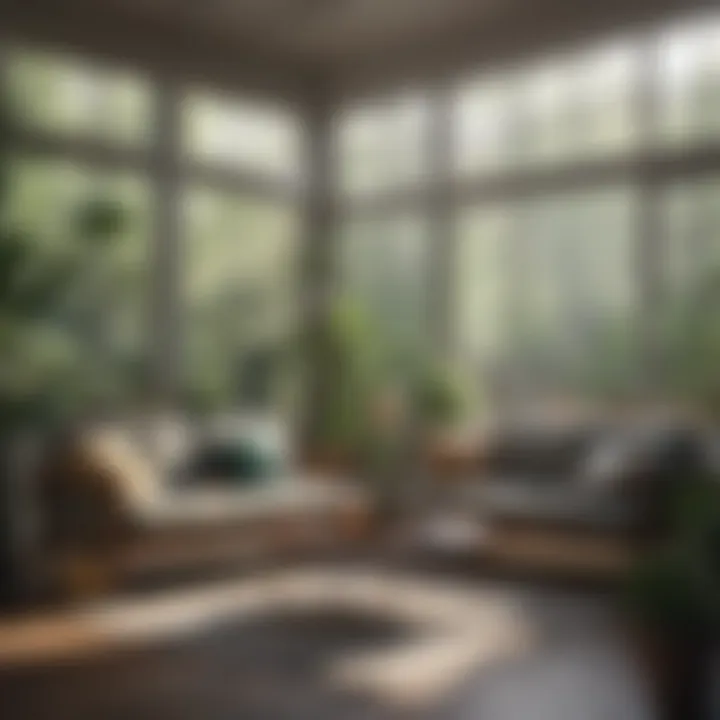 Stylish mix of materials for sunroom decor