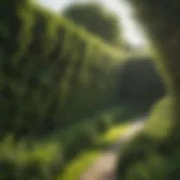 Lush tall hedge bushes enhancing a garden landscape