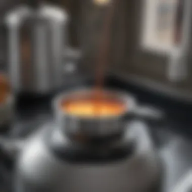 Precision Temperature Control for Perfect Brewing Close-up of temperature control settings on a kettle