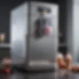 Close-up view of the Cold Snap Ice Cream Machine showcasing its sleek design and controls