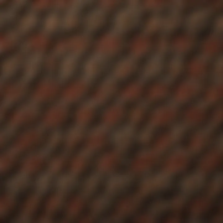 Close-up of textured carpet wall, highlighting its unique fabric patterns