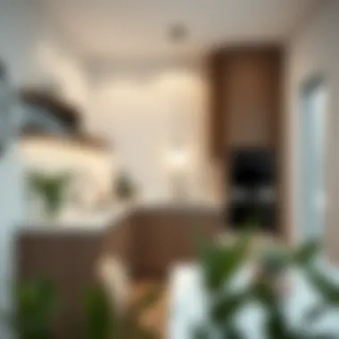 Elegant kitchenette with modern design elements