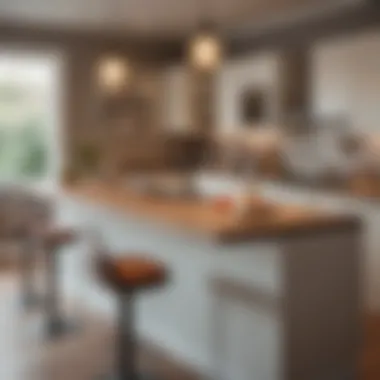 Inviting Lighting for Breakfast Bars Illuminated breakfast bar creating a warm atmosphere in the kitchen