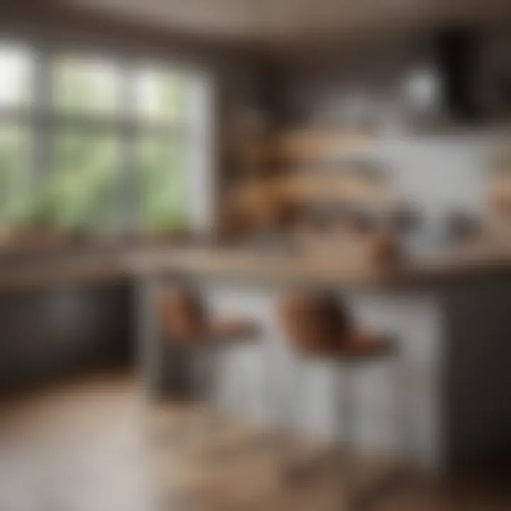 Stylish seating options complementing a kitchen breakfast bar