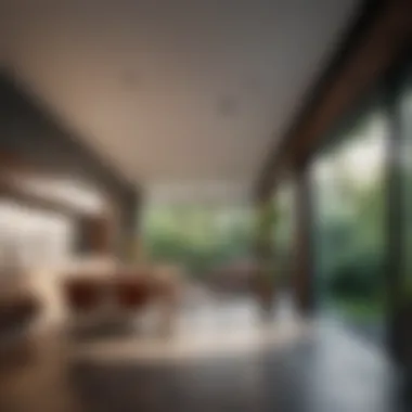 Minimalist Interior of a Box House Interior design of a box house featuring minimalist furnishings and open spaces