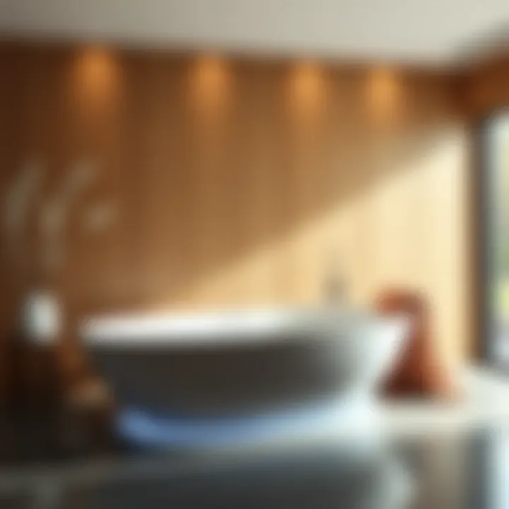 Elegant design of a freestanding tub with spa-like features