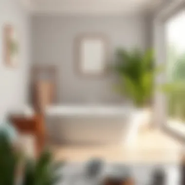 Freestanding tub installation highlighted in an inviting bathroom