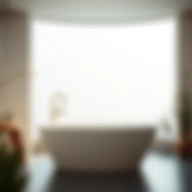 Luxurious freestanding tub in a modern bathroom setting