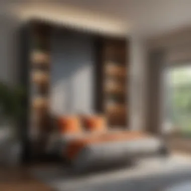 Stylish Murphy Bed in Compact Living Compact living space with a stylish Murphy bed