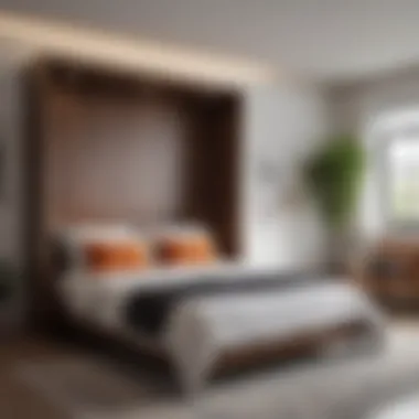 Elegant Murphy Bed Design Elegant Murphy bed design in a modern studio apartment