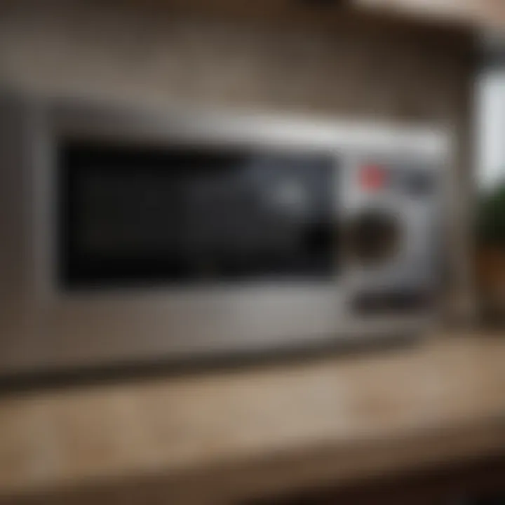 Close-up of the Wolf countertop oven's intuitive control panel