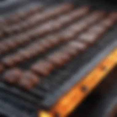 Close-up of materials used in modern grills