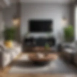 Stylish urban chic living room with modern decor