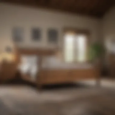 Variety of materials used in vintage farmhouse bed frames displayed together