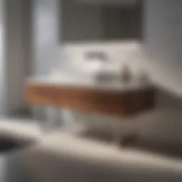 Elegant modern bathroom vanity with sleek design