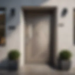 Exterior view of a modern external door