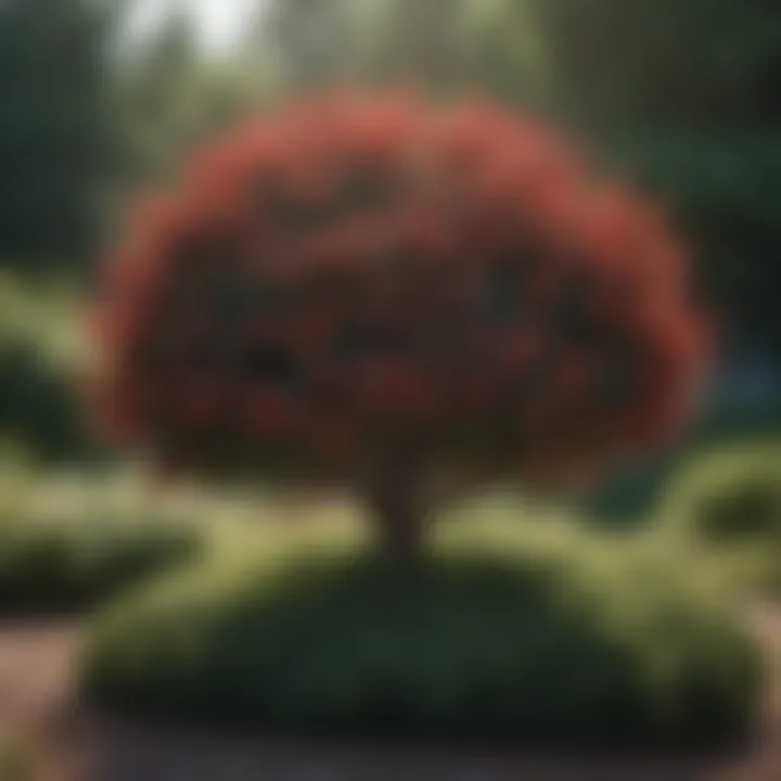 Seasonal changes in blooming shrubs throughout the year