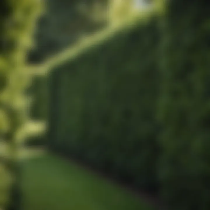 Lush green hedge providing privacy in a garden