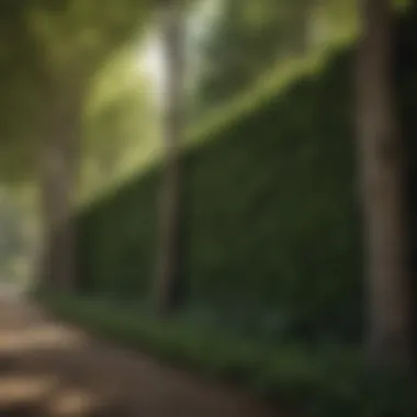 Lush greenery of fast-growing trees forming a natural barrier