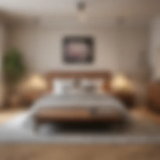 Serene bedroom layout promoting sleep