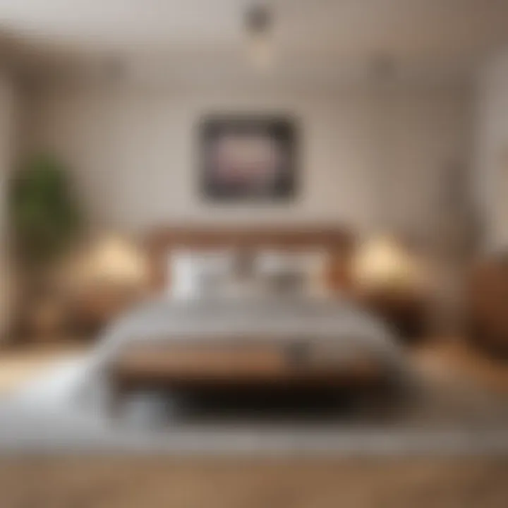Serene bedroom layout promoting sleep