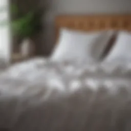 Luxurious lightweight duvet insert on a bed