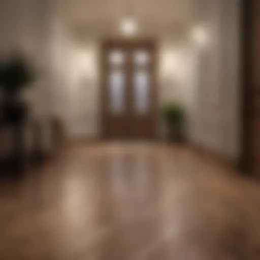 Elegant wooden flooring at the front entrance