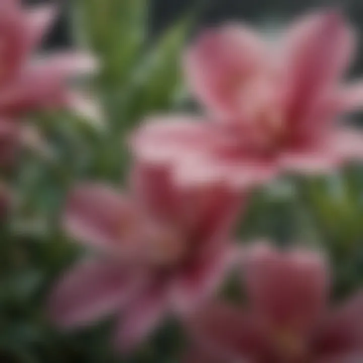 A close-up of dew-kissed petals, highlighting the delicate details of flowers