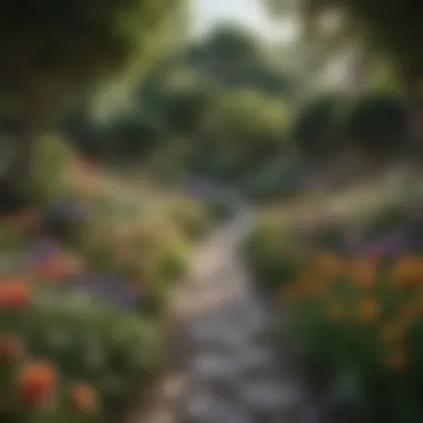 A Serene Garden of Blooming Flowers A serene garden filled with blooming flowers, illustrating the beauty of nature