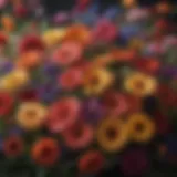 A vibrant array of freshly picked flowers showcasing diverse colors and textures