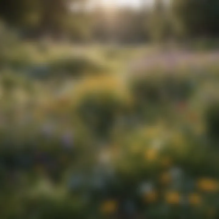 A lush meadow filled with diverse wildflowers